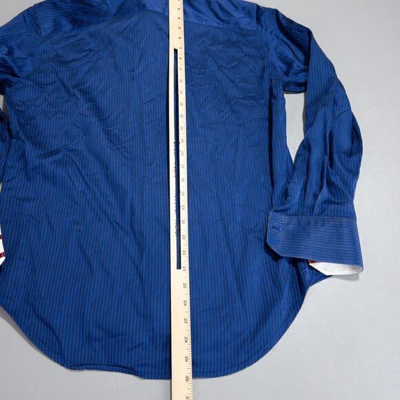 Robert Graham Shirt Mens Medium Tailored Fit Flip Contrast Cuff Button Front - Picture 8 of 13